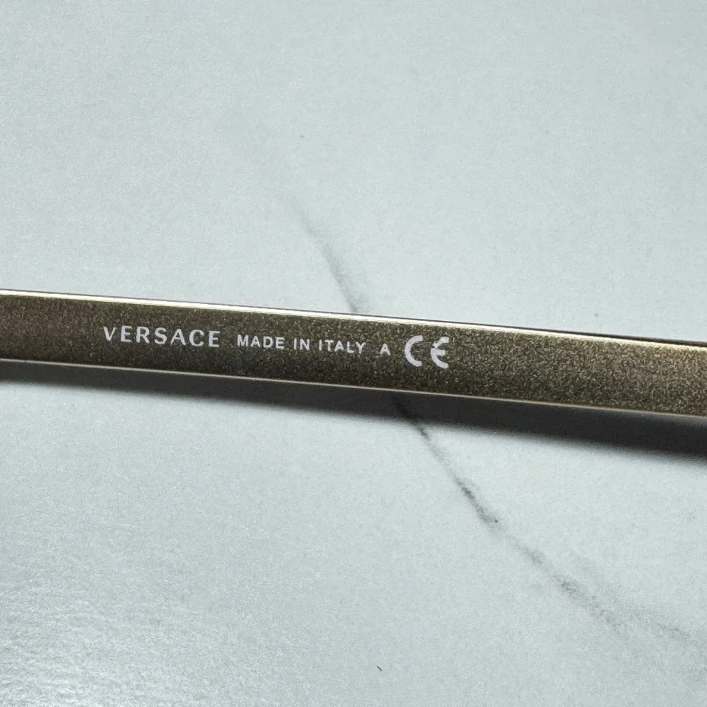 Versace Gold and Black Cat Eye Optical Eyeglass Frames Made in Italy 52-18